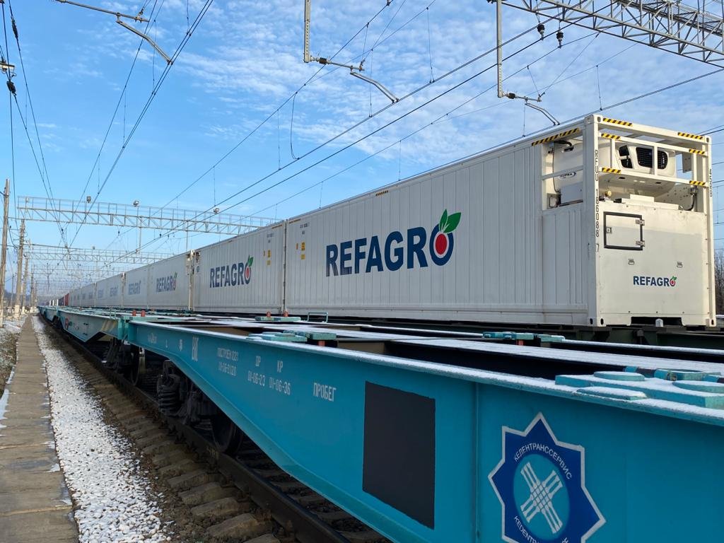 Первый ускоренный рефрижераторный поезд прибыл в Москву